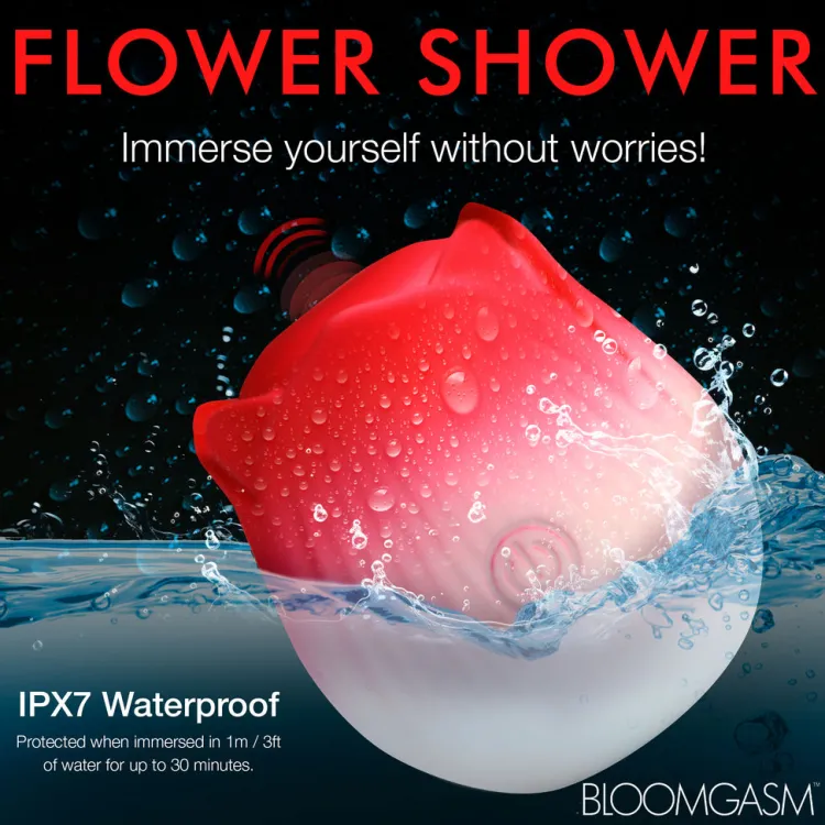 Bloomgasm Silicone Vibrators | Waterproof Vibrators>Pulsing Petals Throbbing Rose Clit Stimulator