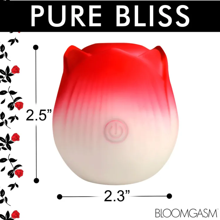 Bloomgasm Silicone Vibrators | Waterproof Vibrators>Pulsing Petals Throbbing Rose Clit Stimulator