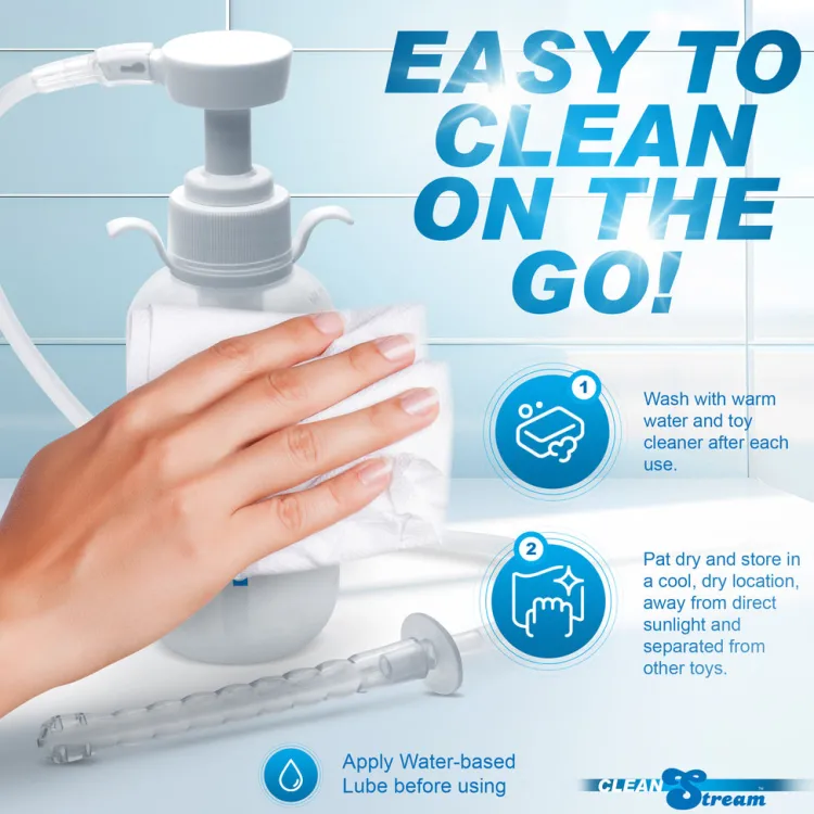 Clean Stream Medical Equipment>Pump Action Enema Bottle with Nozzle