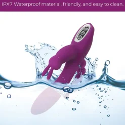 Curve Toys Dual Penetration Vibrators | Insertable & Realistic Dildo Vibrators>Quivers 10X Silicone G-spot Rabbit Vibrator