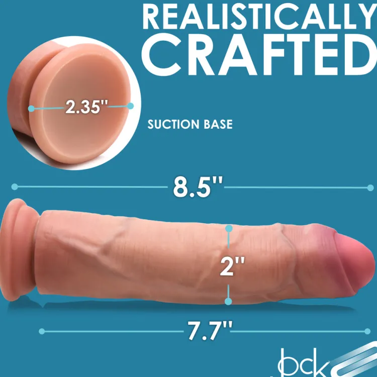 Jock Silicone Dildos | Realistic Dildos>8.5" Uncut Dual Density Silicone Dildo