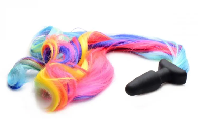 Tailz Butt Plug Tails | Unique Anal Toys>Rainbow Pony Tail Anal Plug