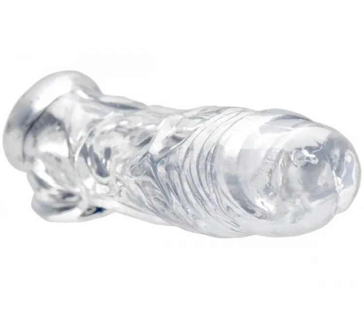 Size Matters Penis Extenders & Sleeves>Realistic Clear Penis Enhancer and Ball Stretcher
