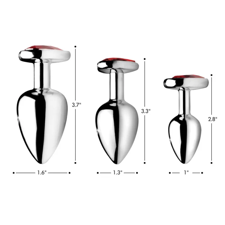 Booty Sparks Anal Starter Toys | Butt Plugs>Red Heart Gem Anal Plug