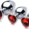 Booty Sparks Jewel Butt Plugs | Anal Starter Toys>Red Heart Gem Anal Plug Set