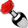 Booty Sparks Jewel Butt Plugs | Anal Starter Toys>Red Rose Anal Plug