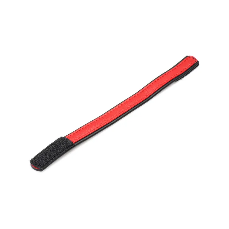 Strict Leather Penis Rings>Red Velcro Leather Cock Ring