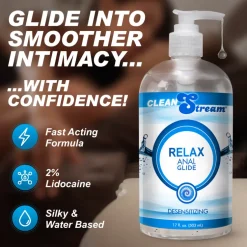 Clean Stream Sensation Play, Tools & Accessories>Relax Anal Lubricant (17oz)