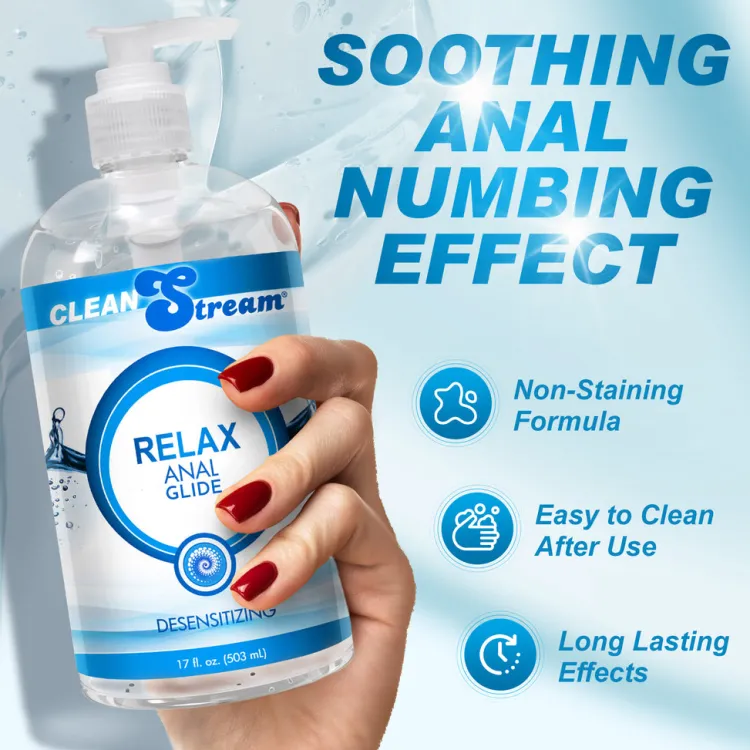 Clean Stream Sensation Play, Tools & Accessories>Relax Anal Lubricant (17oz)