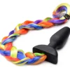 Tailz Butt Plug Tails | Vibrating Butt Plugs>Remote Control Vibrating Rainbow Pony Tail Anal Plug