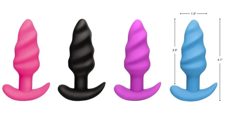 Bang Vibrating Butt Plugs | App Controlled & Remote Vibrators>Remote Control 21X Vibrating Silicone Swirl Butt Plug