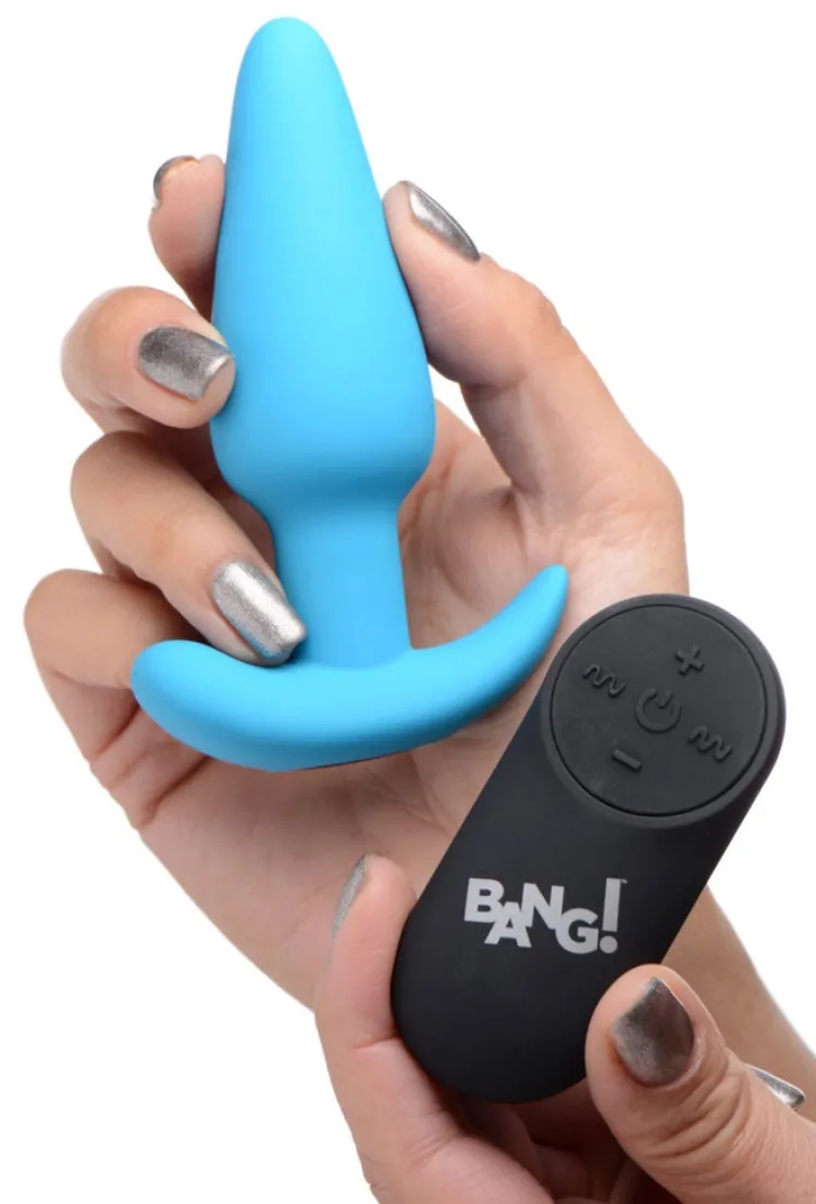 Bang Travel Essentials | Butt Plugs>Remote Control 21X Vibrating Silicone Butt Plug