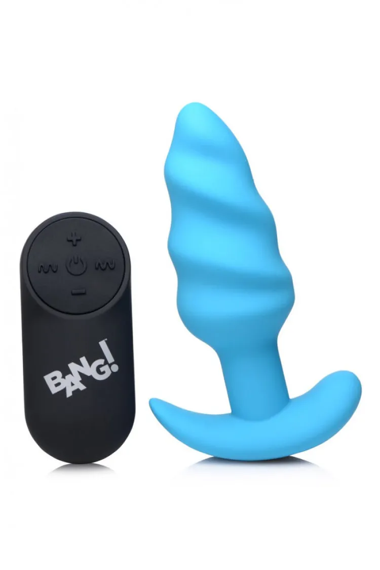 Bang Vibrating Butt Plugs | App Controlled & Remote Vibrators>Remote Control 21X Vibrating Silicone Swirl Butt Plug
