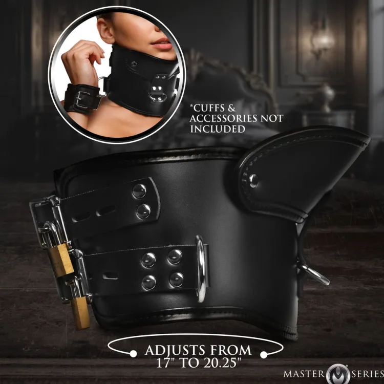 Master Series Leashes & Collars>Rigid Locking Posture Collar w/ Chin Brace