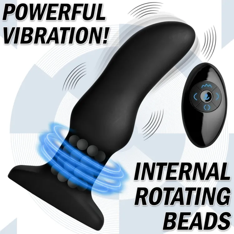 Rimmers Vibrating Butt Plugs | Prostate Massagers>Model M Curved Rimming Plug with Remote