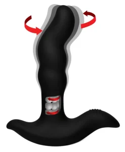 Prostatic Play Prostate Massagers>Rimstatic Curved Rotating Plug with Remote