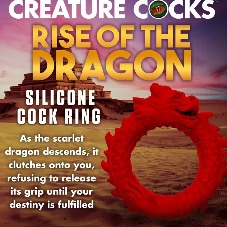Creature Cocks Penis Rings>Rise of the Dragon Silicone Cock Ring