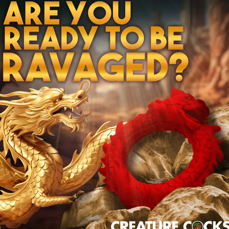 Creature Cocks Penis Rings>Rise of the Dragon Silicone Cock Ring