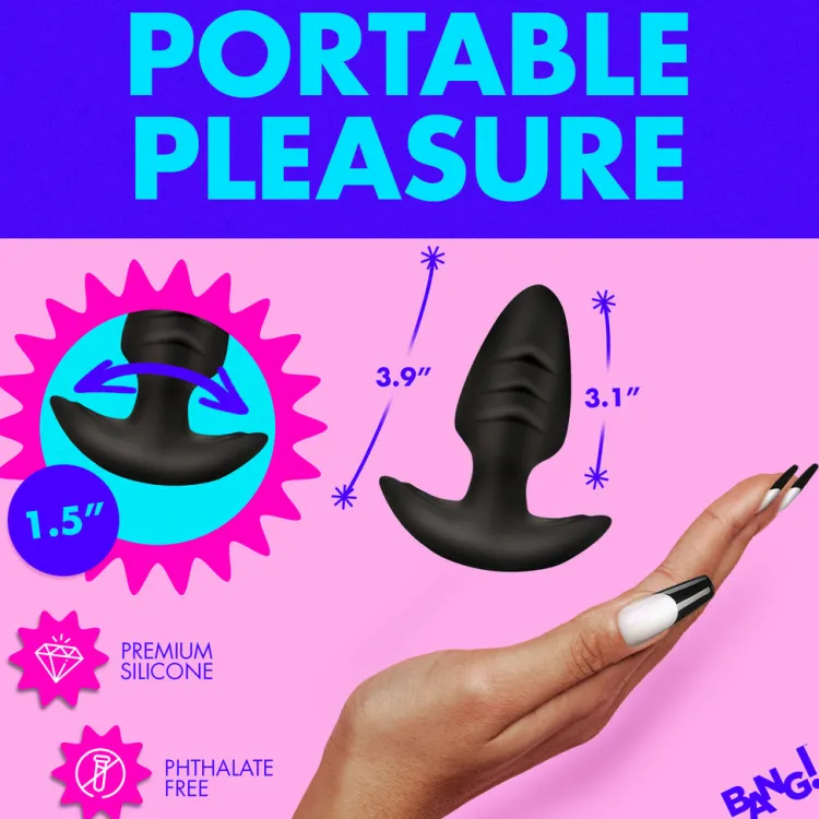 Bang Vibrating Butt Plugs | Unique Anal Toys>Rotating & Vibrating Silicone Butt Plug w/ Remote