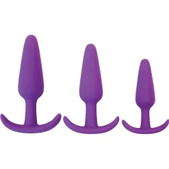 Curve Toys Travel Essentials | Anal Starter Toys>Rump Rockers 3 Piece Silicone Anal Plug Set