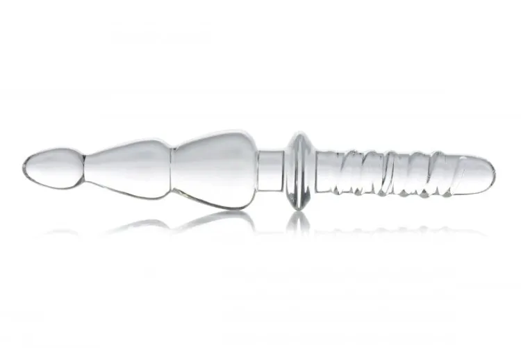 Master Series Glass Dildos | Non-Representational Dildos>Saber Anal Links Glass Thruster