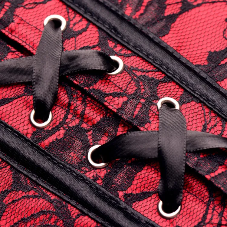 Master Series Vibrating Panties & Lingerie | Masks & Dress-Up Accessories>Scarlet Seduction Lace-up Corset and Thong