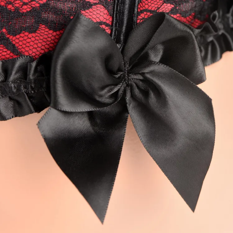 Master Series Vibrating Panties & Lingerie | Masks & Dress-Up Accessories>Scarlet Seduction Lace-up Corset and Thong