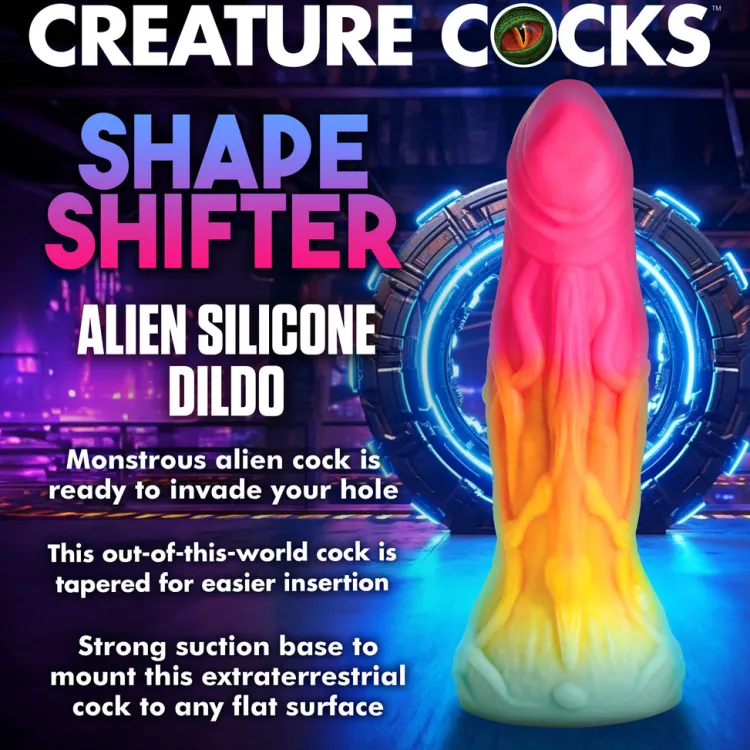 Creature Cocks Silicone Dildos | Harness Compatible Dildos>Shape Shifter Alien Silicone Dildo