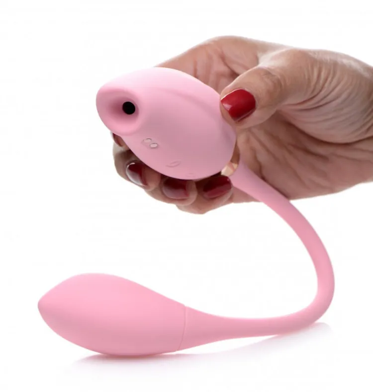 Inmi Luxury Toys | Bullet & Egg Vibrators>Shegasm 8X Tandem Plus Silicone Suction Clitoral Stimulator and Egg