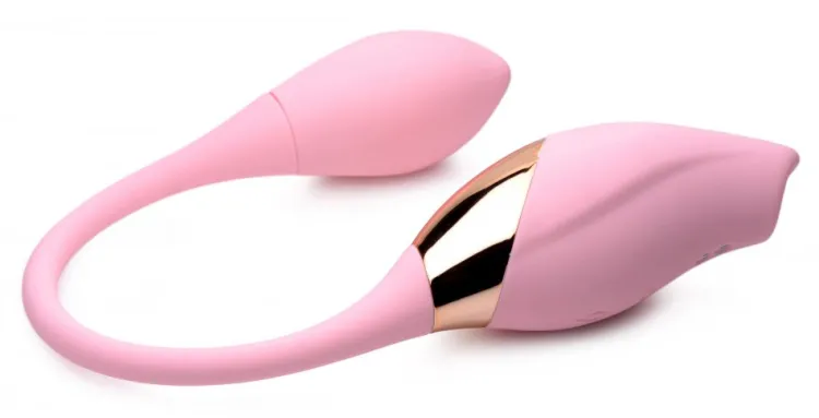 Inmi Luxury Toys | Bullet & Egg Vibrators>Shegasm 8X Tandem Plus Silicone Suction Clitoral Stimulator and Egg