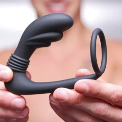 Master Series Prostate Massagers | Penis Rings>Silicone Prostate Massager and Cock Ring