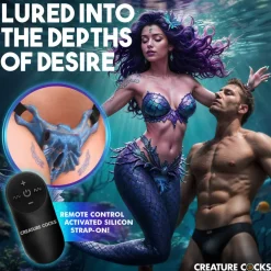 Creature Cocks Strap-On Vibrators | Unique Vibrators>Siren Snatch Silicone Strap-On