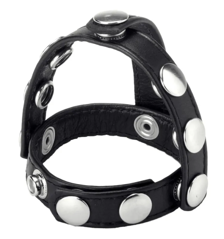 STRICT Penis Rings>Snap-on Cock and Ball Harness