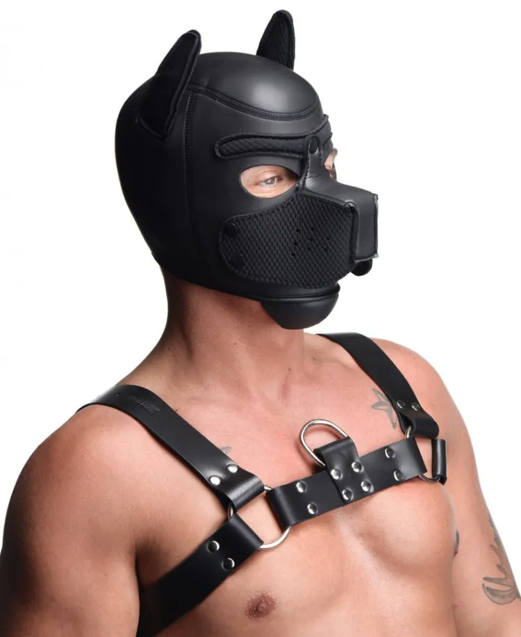 Master Series Puppy Play | Ball Gags & Mouth Restraints>Spike Neoprene Puppy Hood