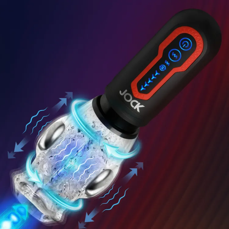 Jock Automatic & Hands-Free Masturbators | Vibrating Strokers>Spinning and Thrusting Masturbator with 2 Bullets