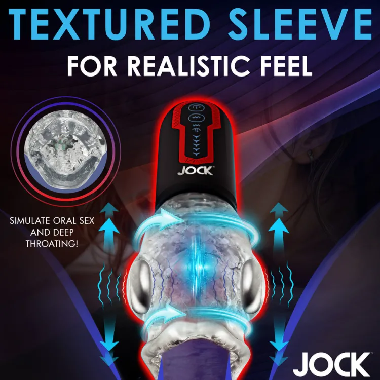 Jock Automatic & Hands-Free Masturbators | Vibrating Strokers>Spinning and Thrusting Masturbator with 2 Bullets