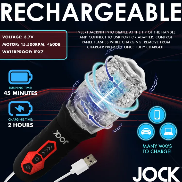 Jock Automatic & Hands-Free Masturbators | Vibrating Strokers>Spinning and Vibrating Masturbator