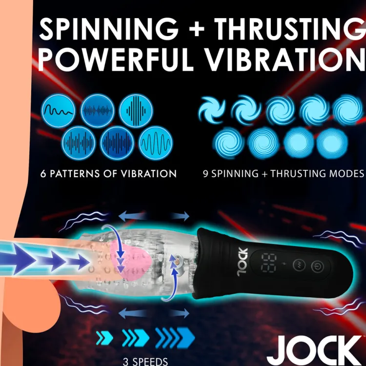 Jock Automatic & Hands-Free Masturbators | Vibrating Strokers>Spinning, Thrusting and Vibrating Masturbator