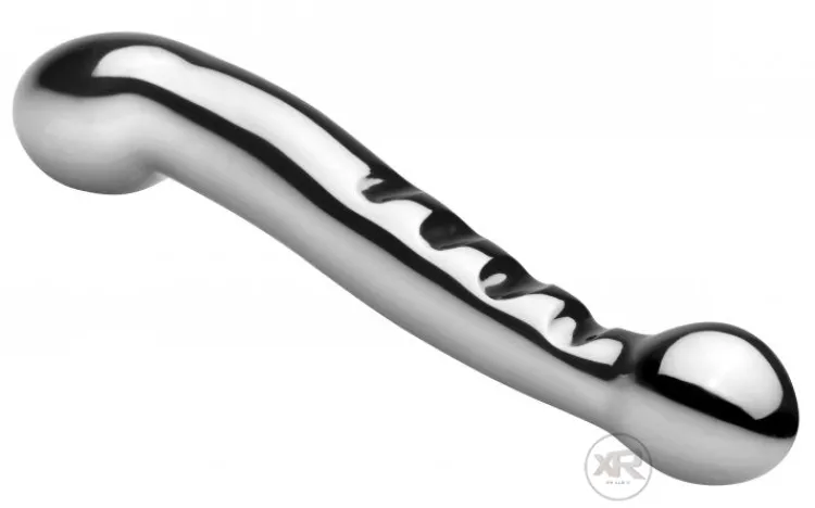 Master Series Luxury Toys | Aluminum & Steel Dildos & Insertables>Steel Elegance Dual Dildo