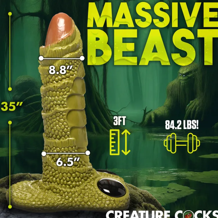 Creature Cocks Large Dildos | Silicone Dildos>Swamp Monster Giant 3ft Dildo