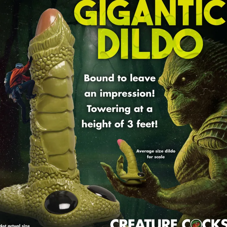 Creature Cocks Large Dildos | Silicone Dildos>Swamp Monster Giant 3ft Dildo