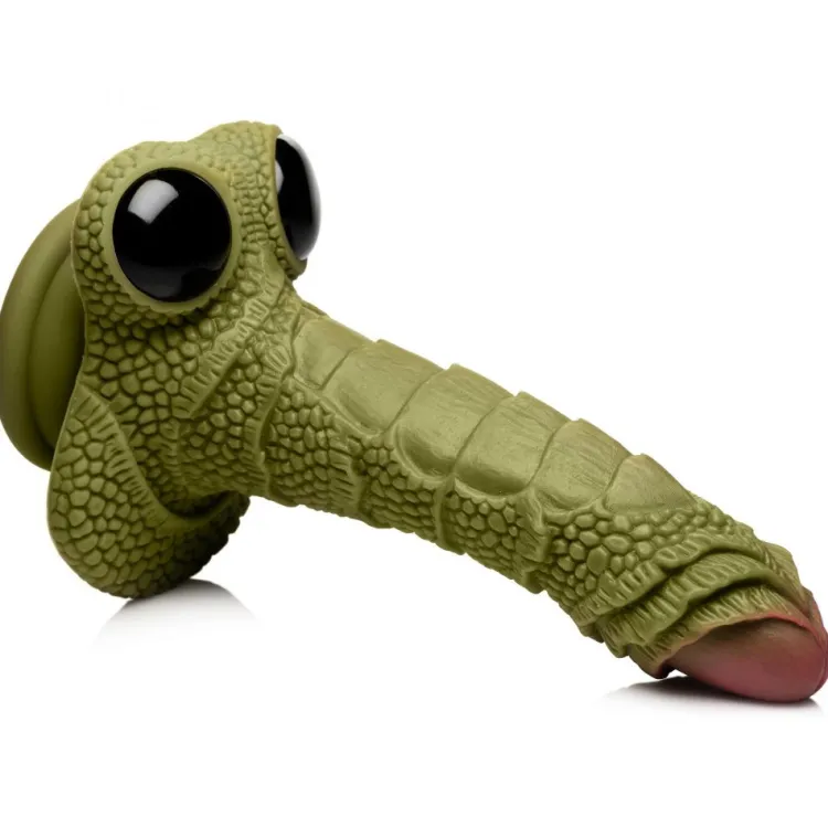 Creature Cocks Silicone Dildos | Harness Compatible Dildos>Swamp Monster Green Scaly Silicone Dildo