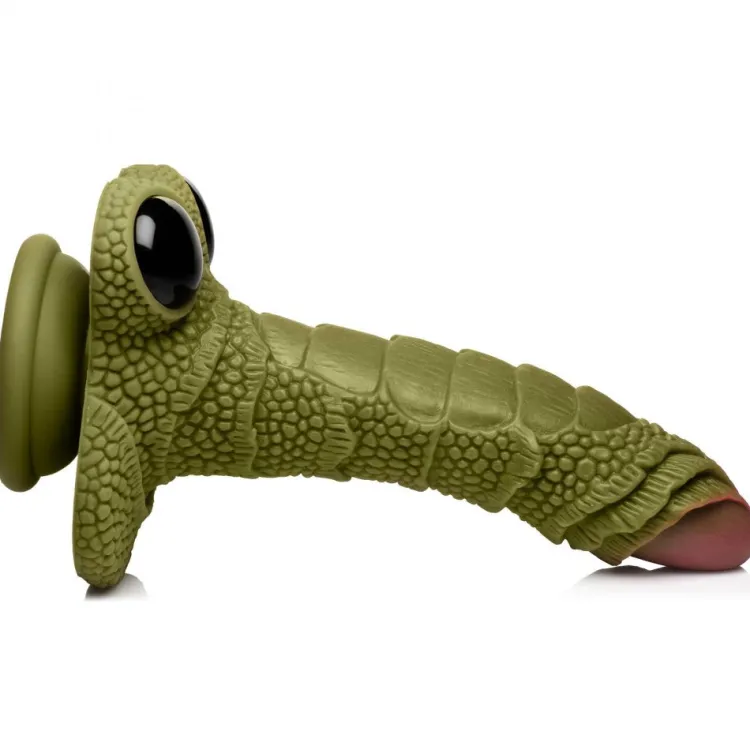 Creature Cocks Silicone Dildos | Harness Compatible Dildos>Swamp Monster Green Scaly Silicone Dildo