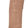 Curve Toys Ultra Realistic Sex Toys | Silicone Dildos>Tan Silexpan Hypoallergenic Silicone Dildo with Balls