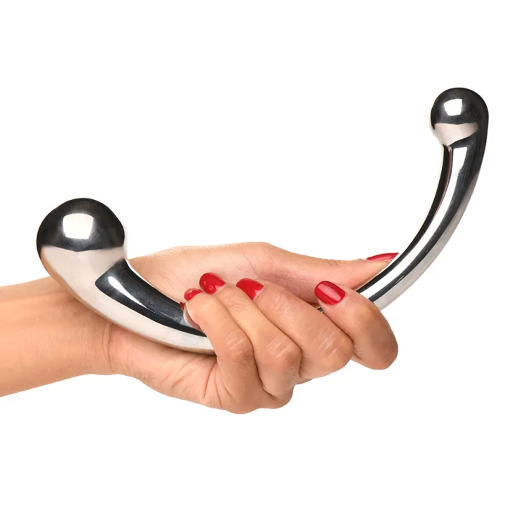 Master Series Anal Dildos & Probes | Aluminum & Steel Dildos & Insertables>The Chrome Crescent Dildo