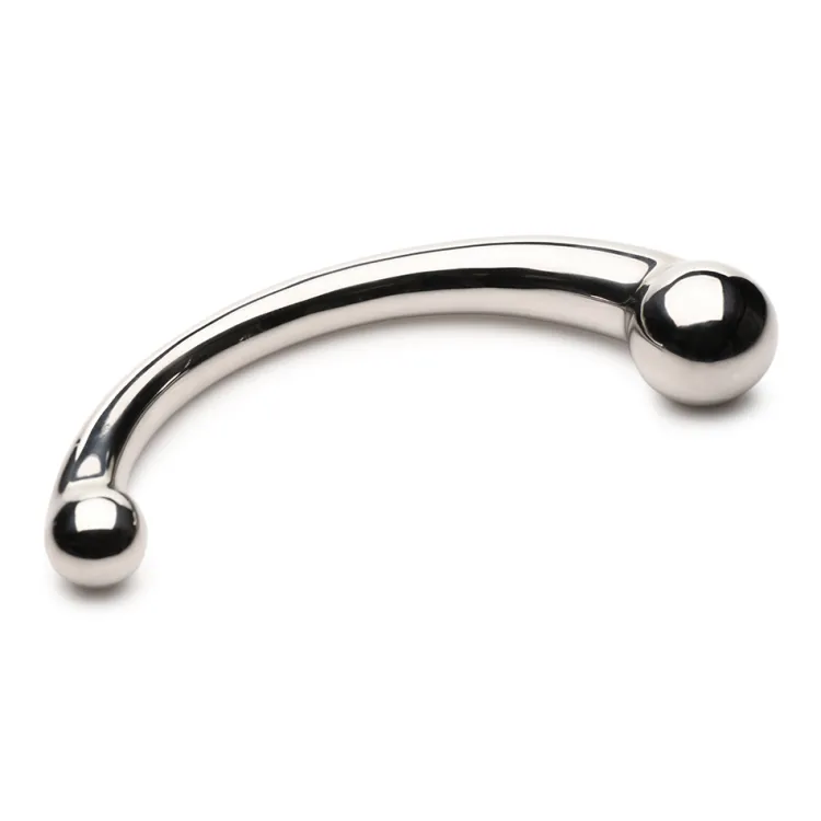 Master Series Anal Dildos & Probes | Aluminum & Steel Dildos & Insertables>The Chrome Crescent Dildo