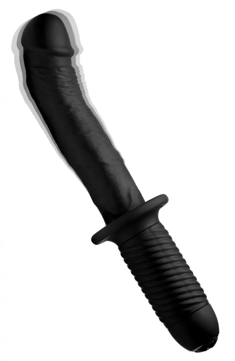 Ass Thumpers Silicone Dildos | Vibrating Dildos>The Large Realistic 10X Silicone Vibrator with Handle