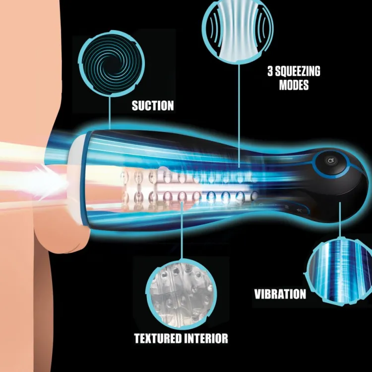 LoveBotz Automatic & Hands-Free Masturbators | Vibrating Strokers>The Milker Extreme 16X Automatic Sucking, Squeezing, and Vibrating Masturbator