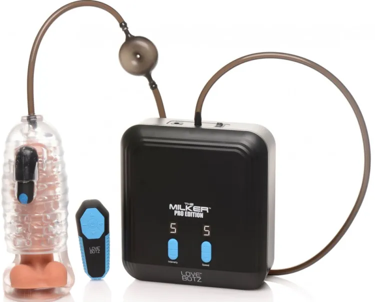 LoveBotz Automatic & Hands-Free Masturbators | Vibrating Strokers>The Milker Pro Edition with Automatic Stroking, Suction and Vibration