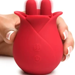 Bloomgasm Silicone Vibrators | Unique Vibrators>The Rose Fondle 10X Massaging Rose Silicone Clit Stimulators